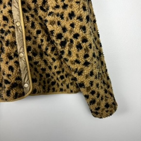 NWT fabletics Tahoe teddy jacket cheetah print SZ XL - Picture 5 of 9